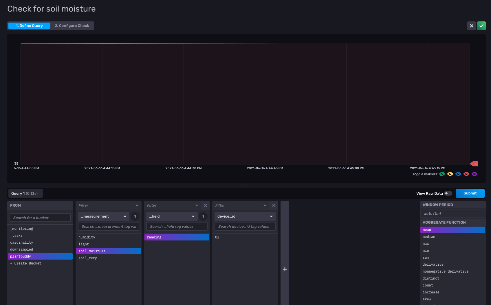 Check for soil moisture