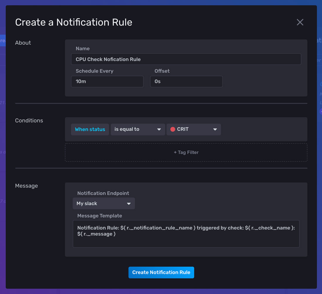 Create a Notification Rule