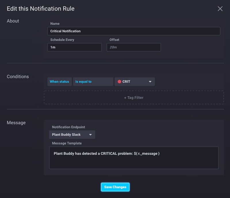 InfluxDB Cloud - edit notification rule