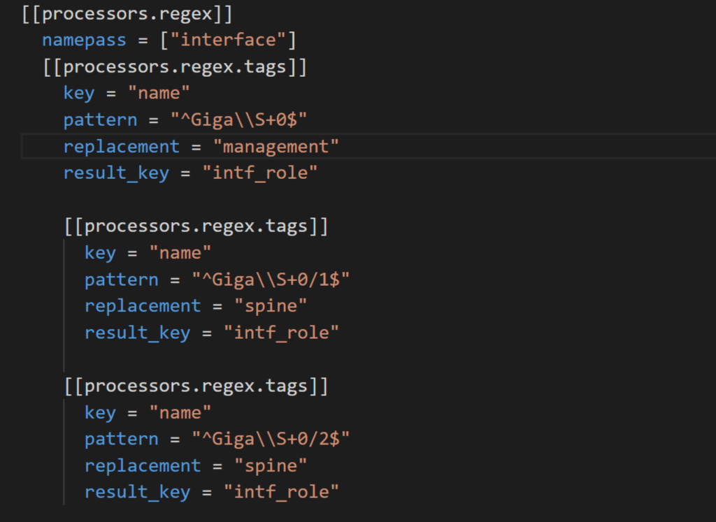 Example Regex processor plugin