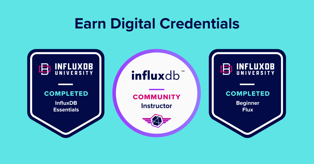 InfluxDBU digital credentials