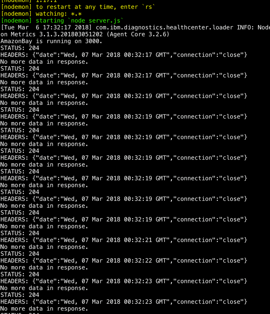 Terminal output image showing logs