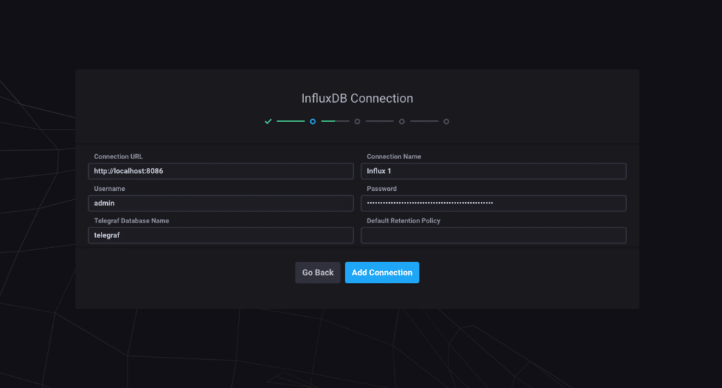 Chronograf Add Connection