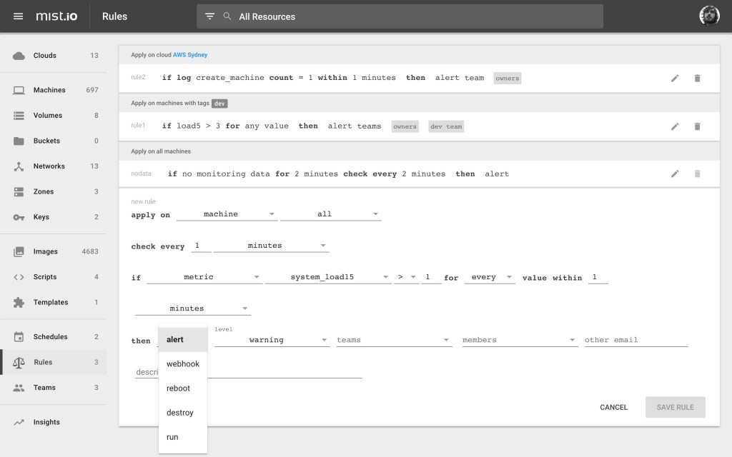 Some common rules and automations in Mist.
