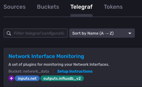 Select Telegraf screenshot