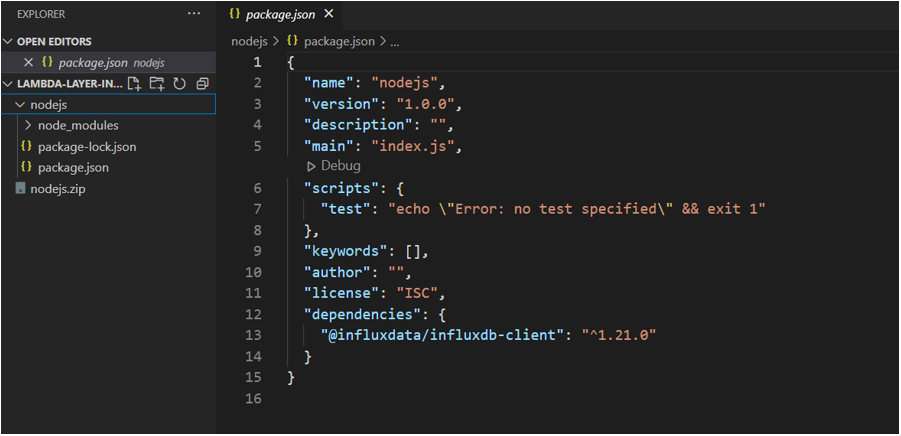 Lambda functions - InfluxDB