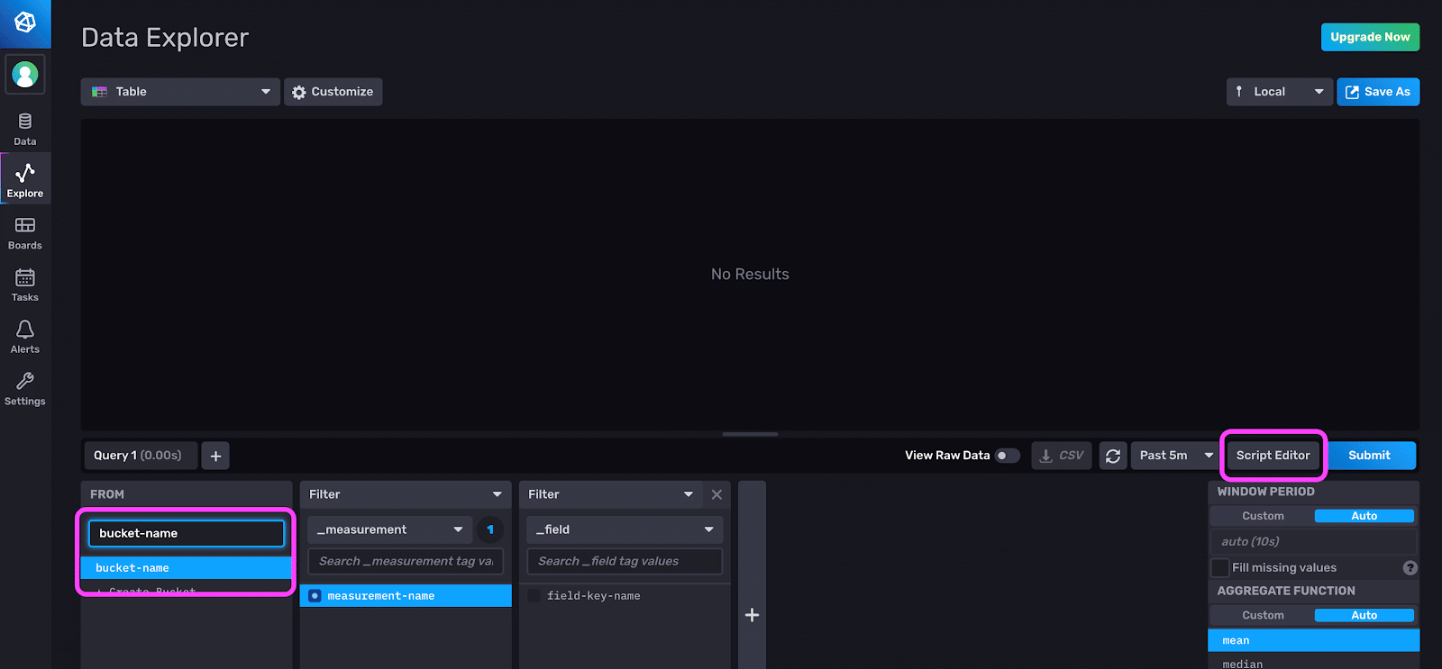 common errors influxdb cloud 2 Flux query builder