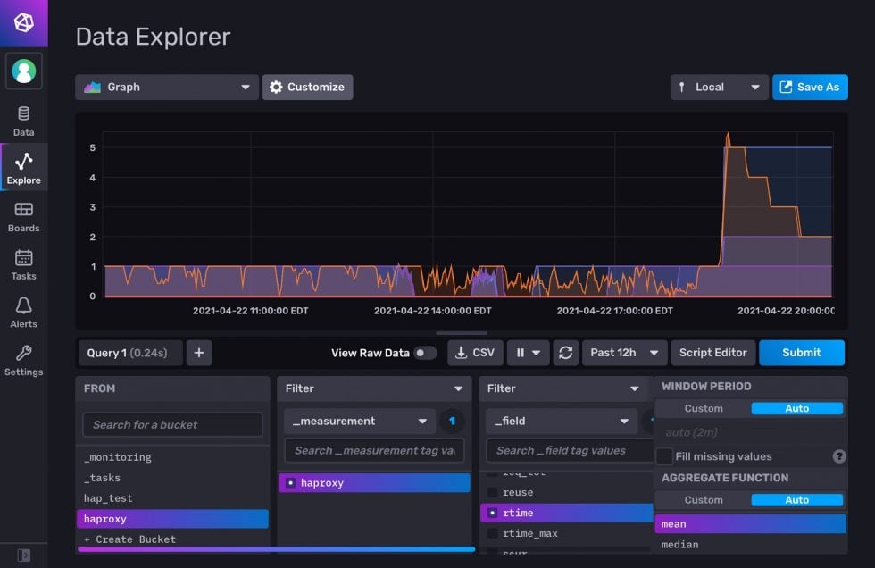 Data Explorer benchmarking test