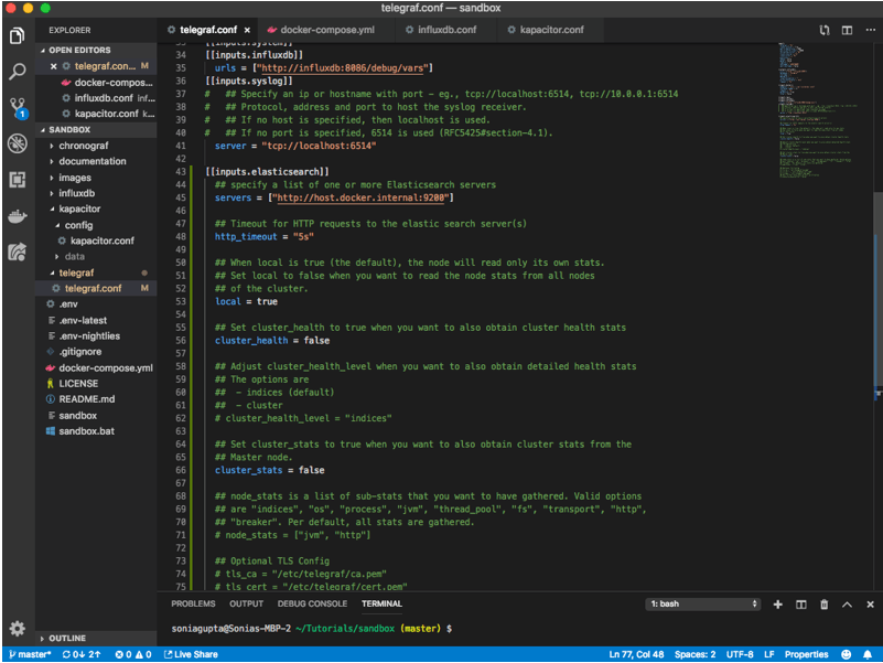 elasticsearch telegraf plugin
