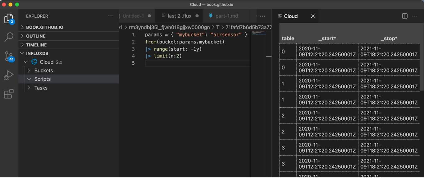 API Invokable Scripts in InfluxDB Cloud - write script
