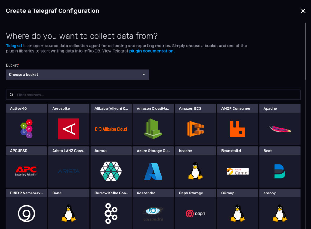 Cloud Telegraf configuration
