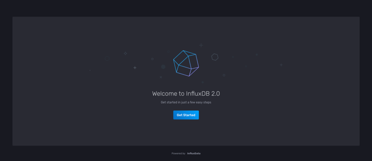 influxdb 2 welcome page