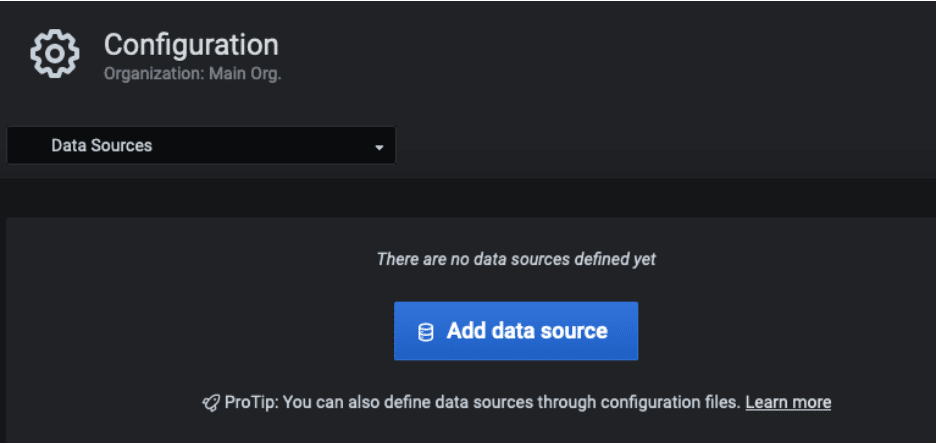 InfluxDB add data source