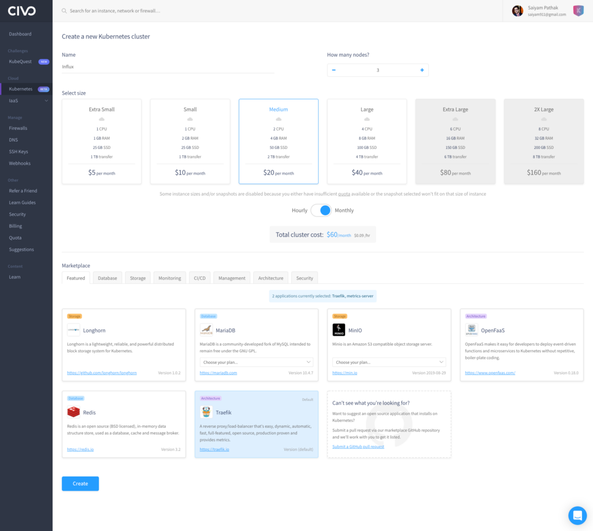 InfluxDB Python Kubernetes