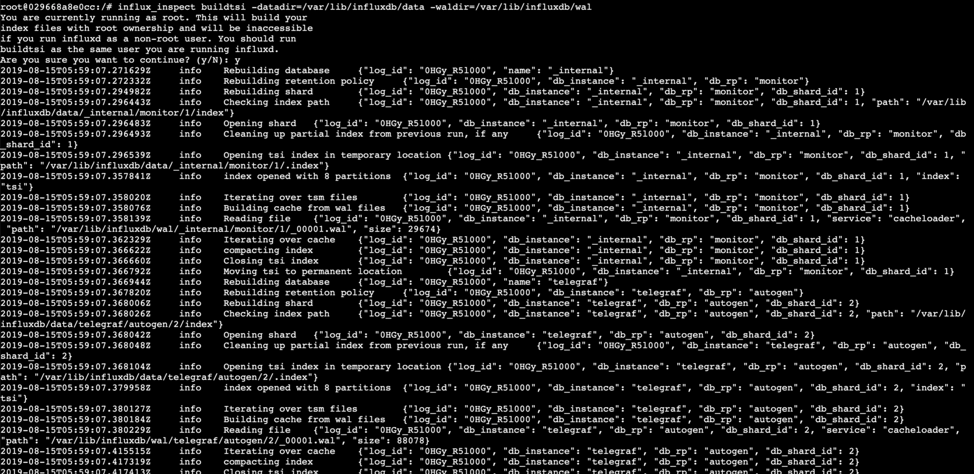 InfluxDB - run conversion fro TSM to TSI