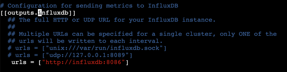InfluxDB url update