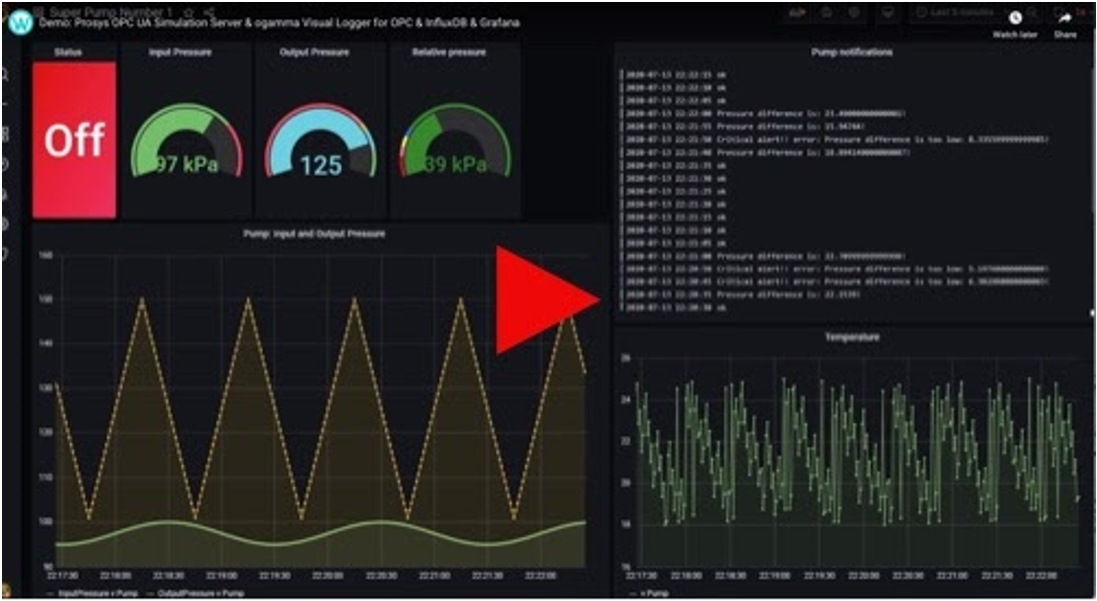opc ogamma dashboard screen recording
