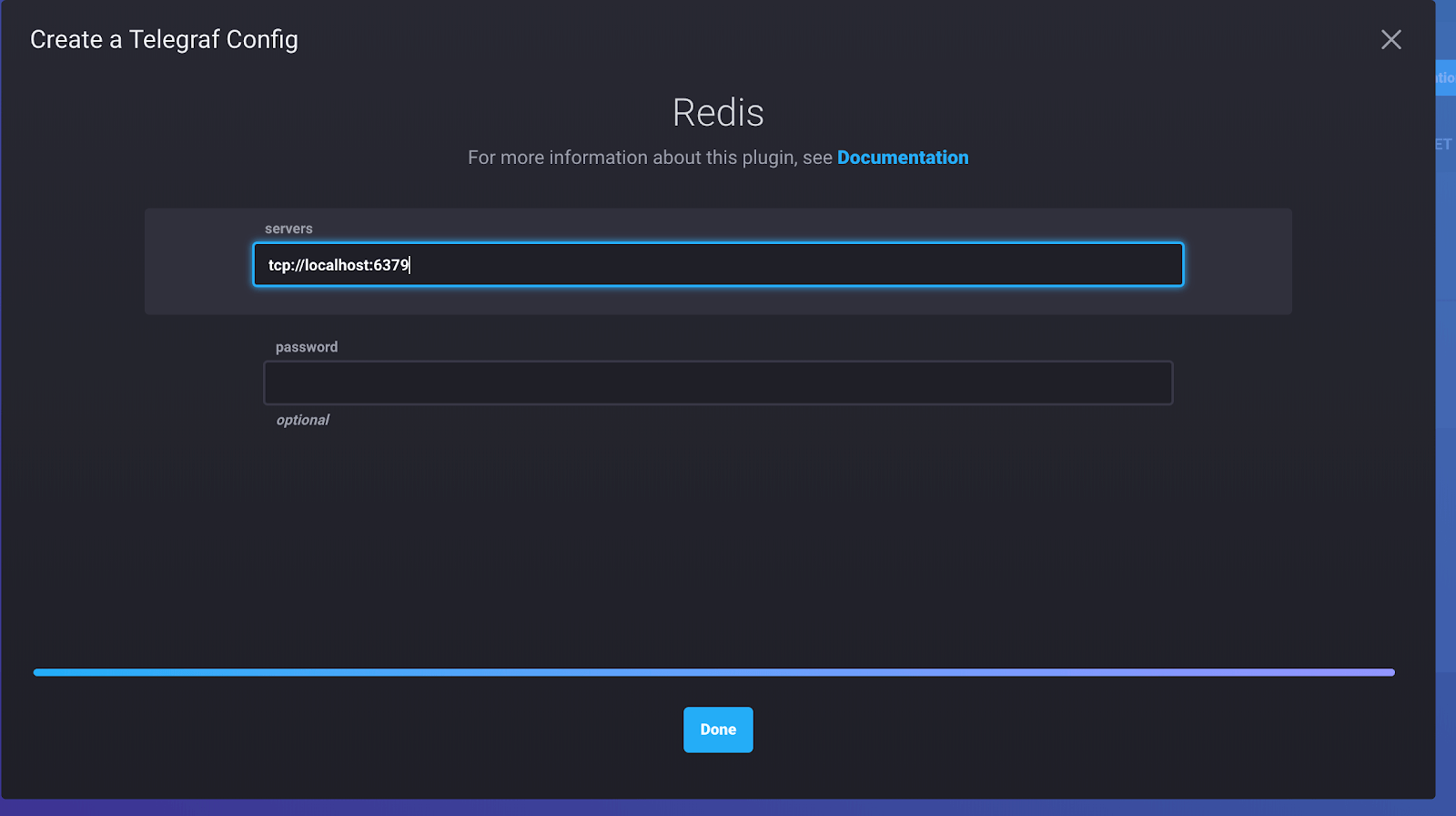 Telegraf Redis plugin
