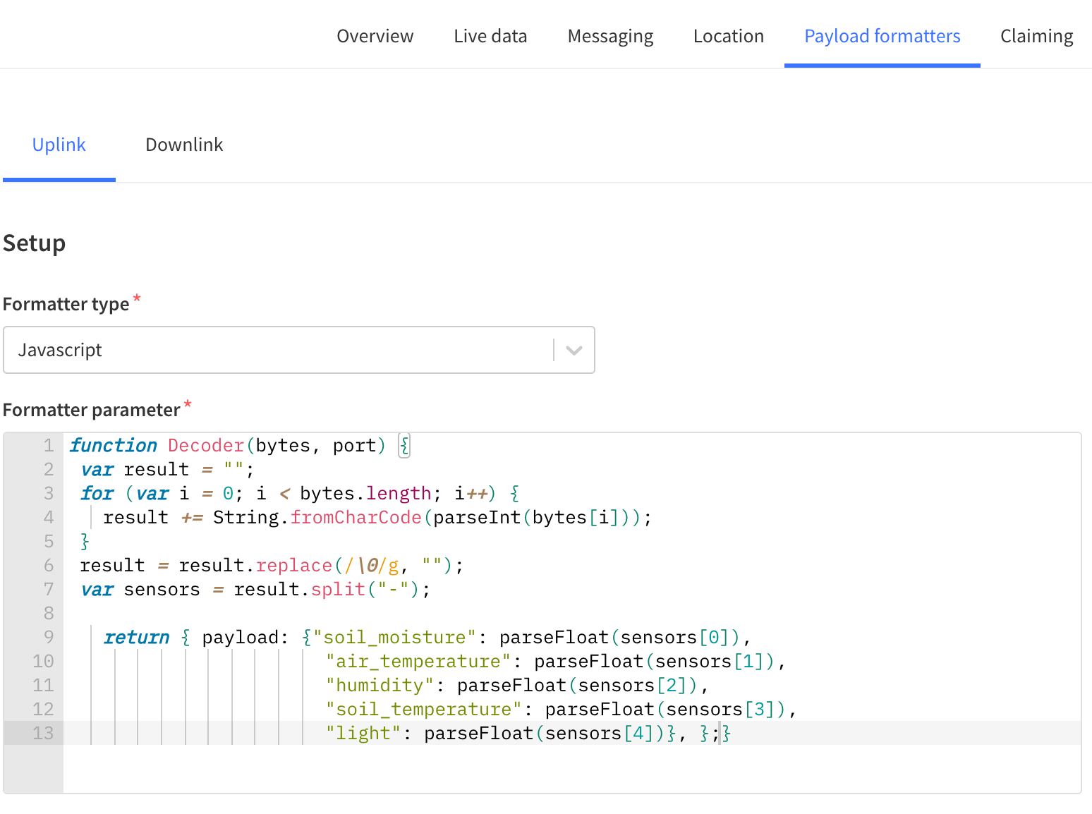 Use the payload formatter in the Things Stack to reformat message