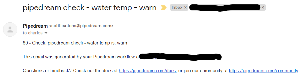 Email - Pipedream workflow