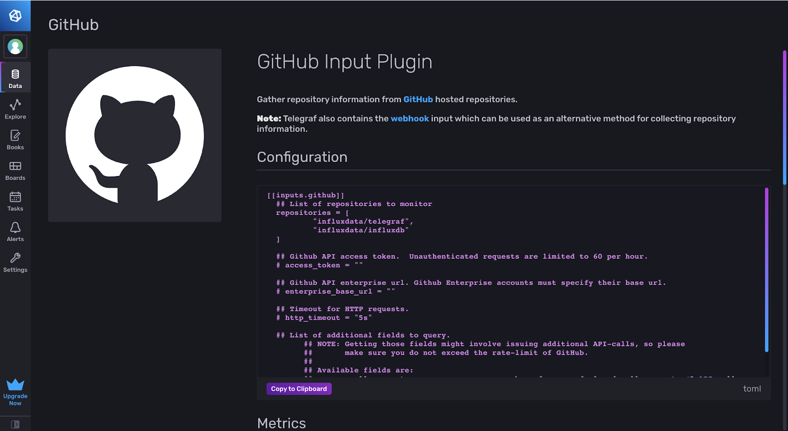 Using the GitHub Input Plugin