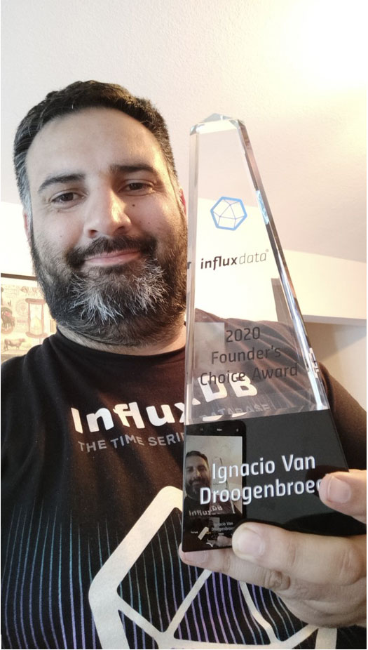 influxdata community awards trophy