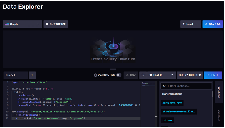 Flux query - InfluxDB Script Editor - InfluxDB