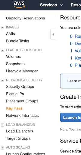 running influxdb on aws with cloud formation - key pairs